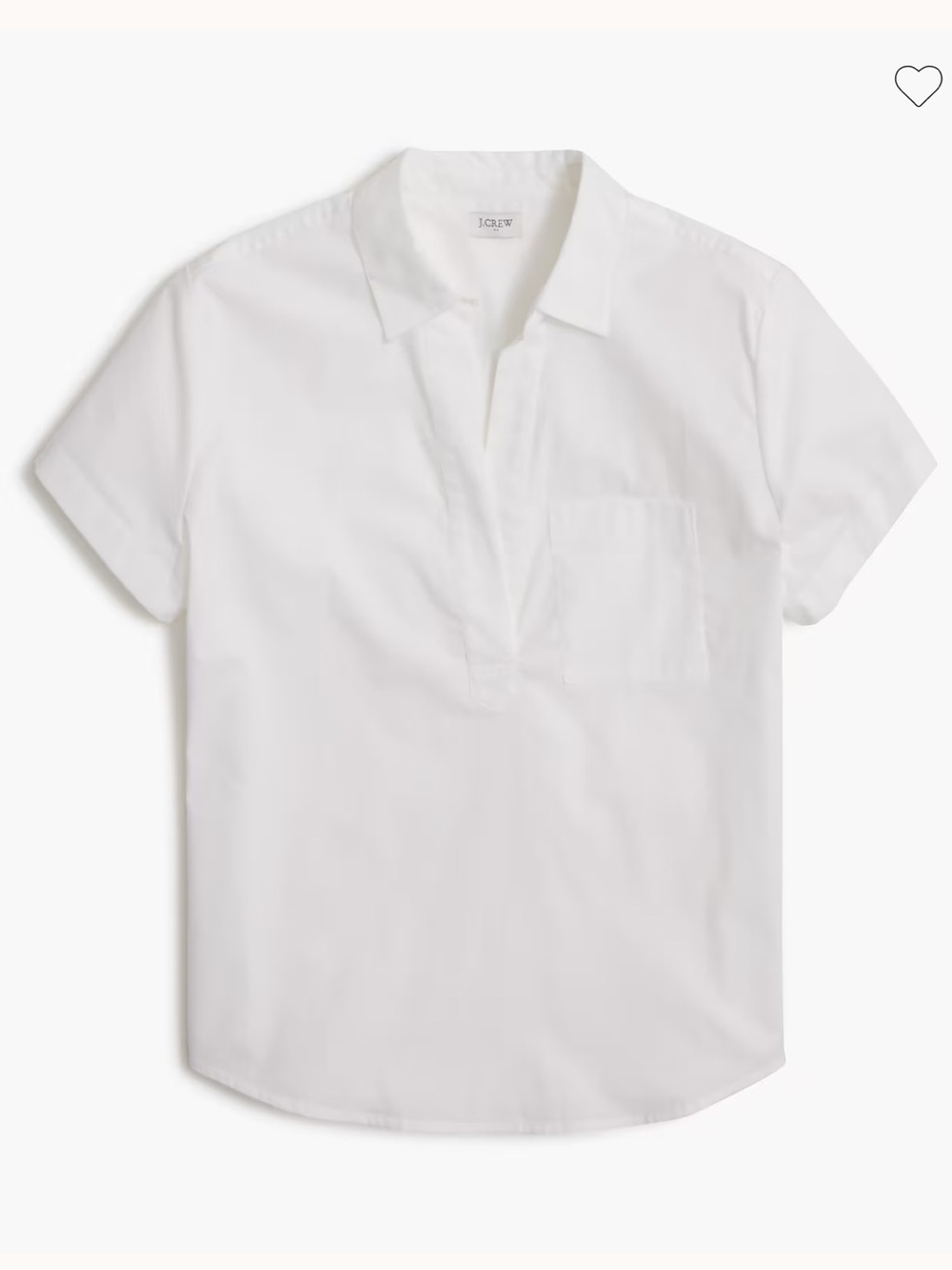 J crew Short-sleeve poplin popover top